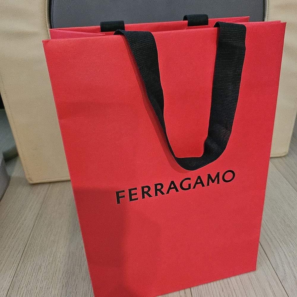 NEW Salvatore Ferragamo Red Luxury Gift Bag